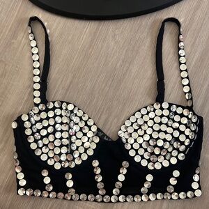 For Love and Lemons Rhinestone bustier